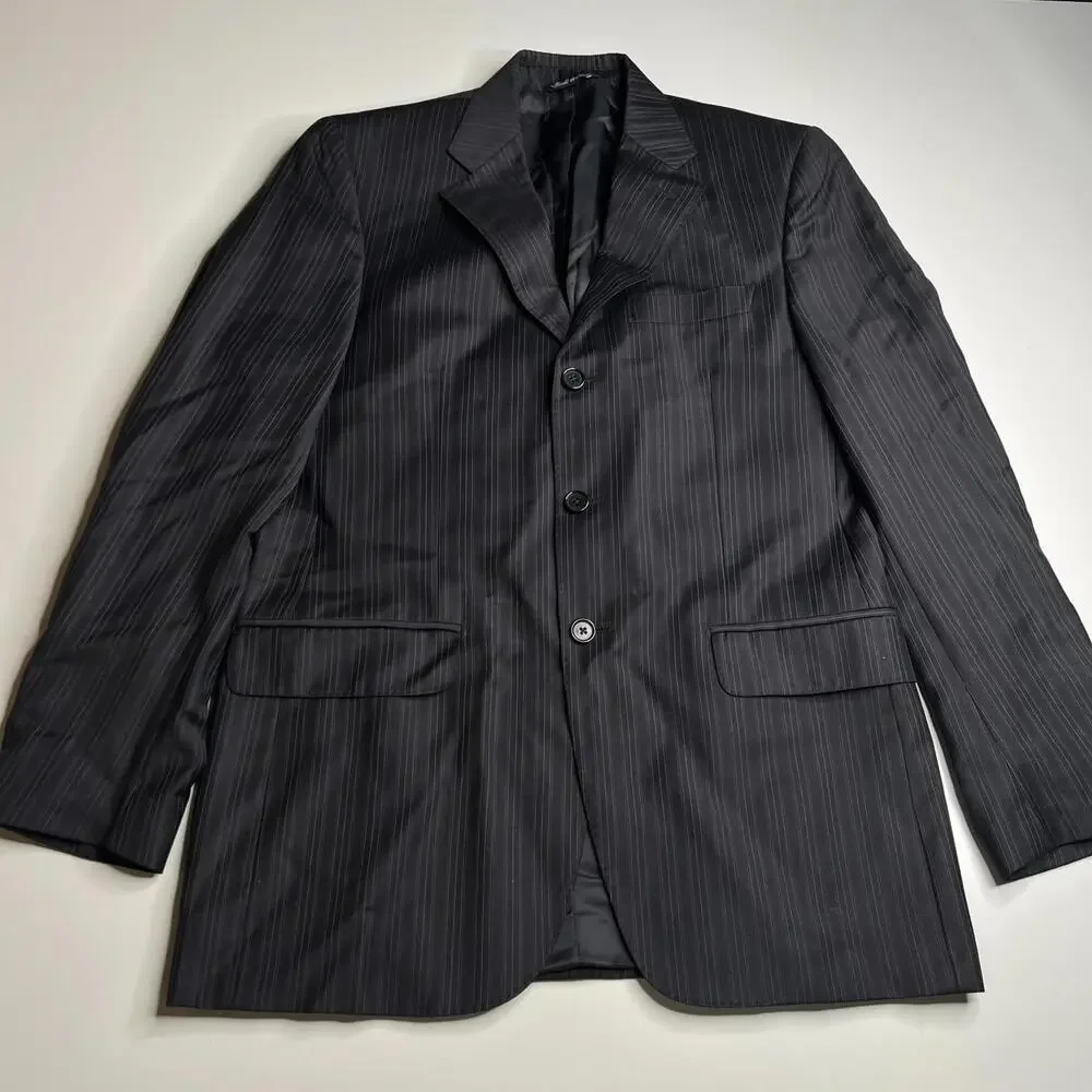 Ermenegildo Zegna Trofeo‎ Sport Coat Blazer 40R Italy Pinstripe 100% Wool Jacket